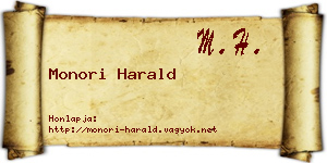 Monori Harald névjegykártya